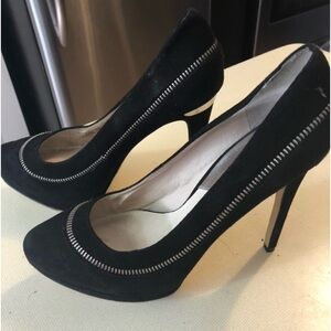 Michael Kors black suede heels